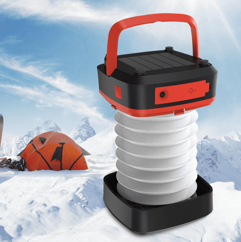 Solcellelampe Mini Kompakt Sammenfoldelig Camping