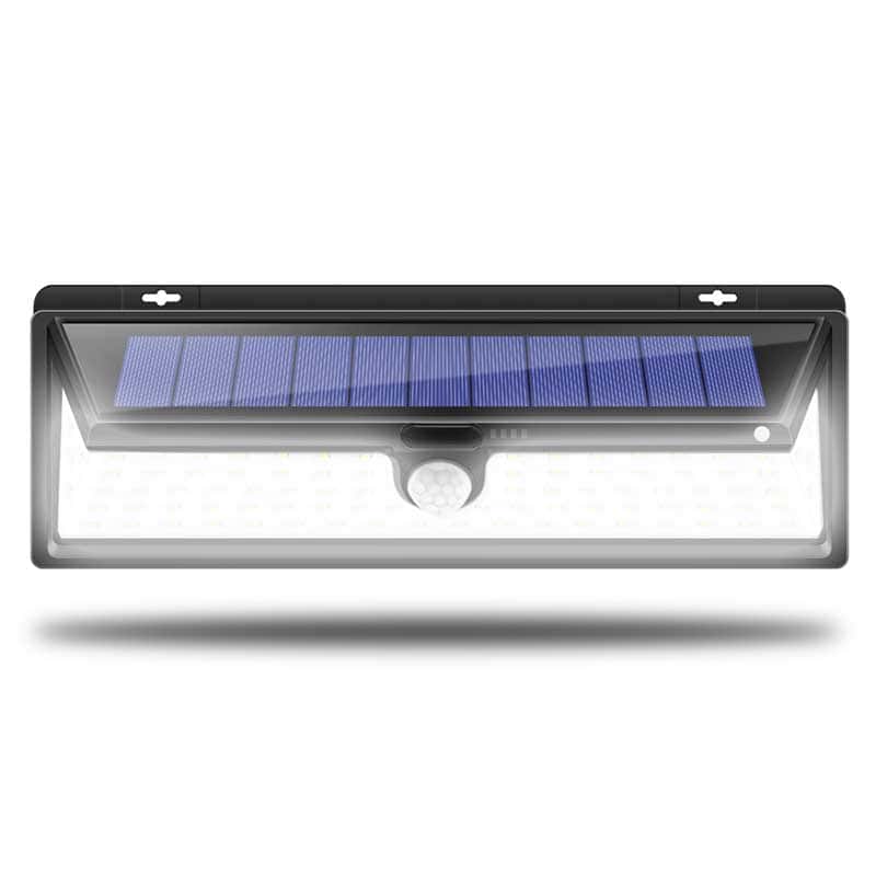 Solcelle Væglampe 90 Led Sort