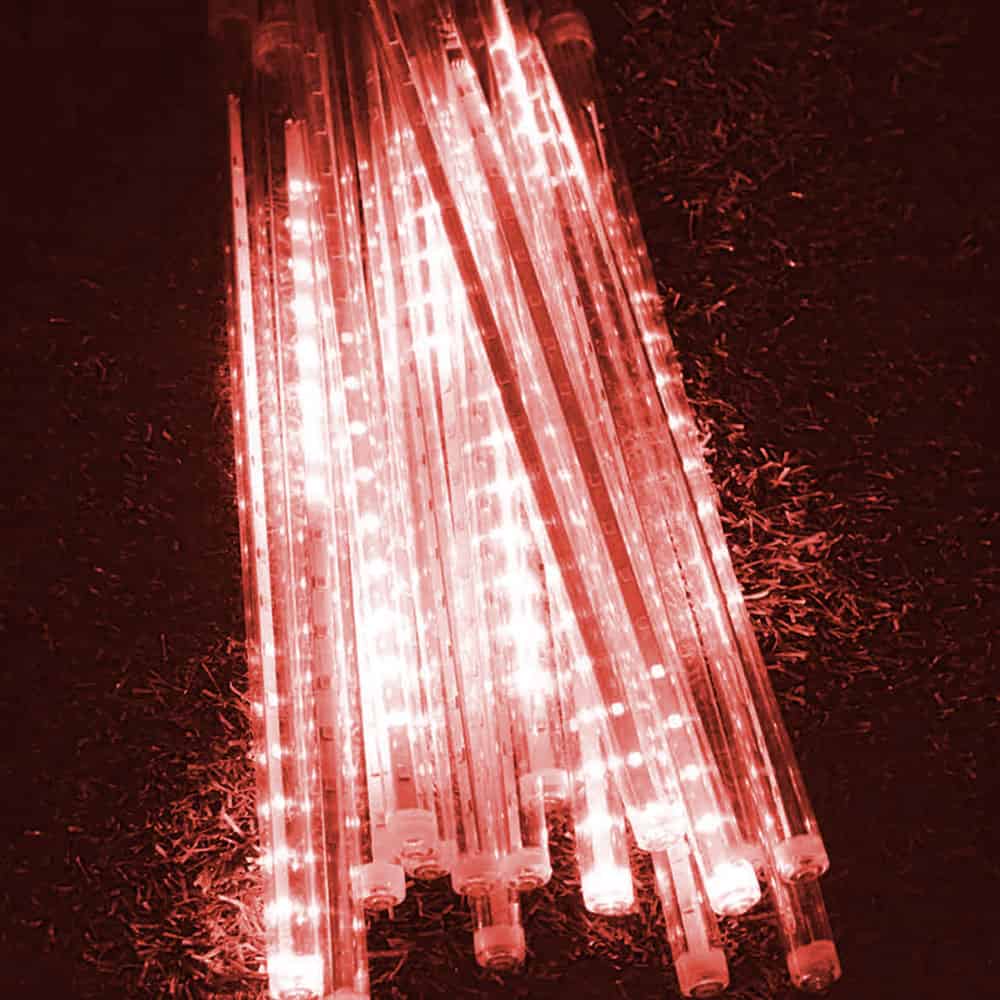 Led Lyskæde Med Solcelle 10 Rød Tube