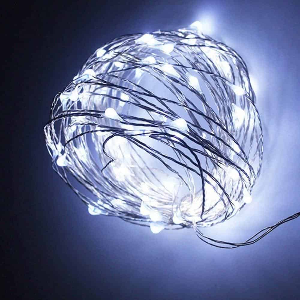Lyskæde Udendørs Solcelle "50 Led Kobbertråd"