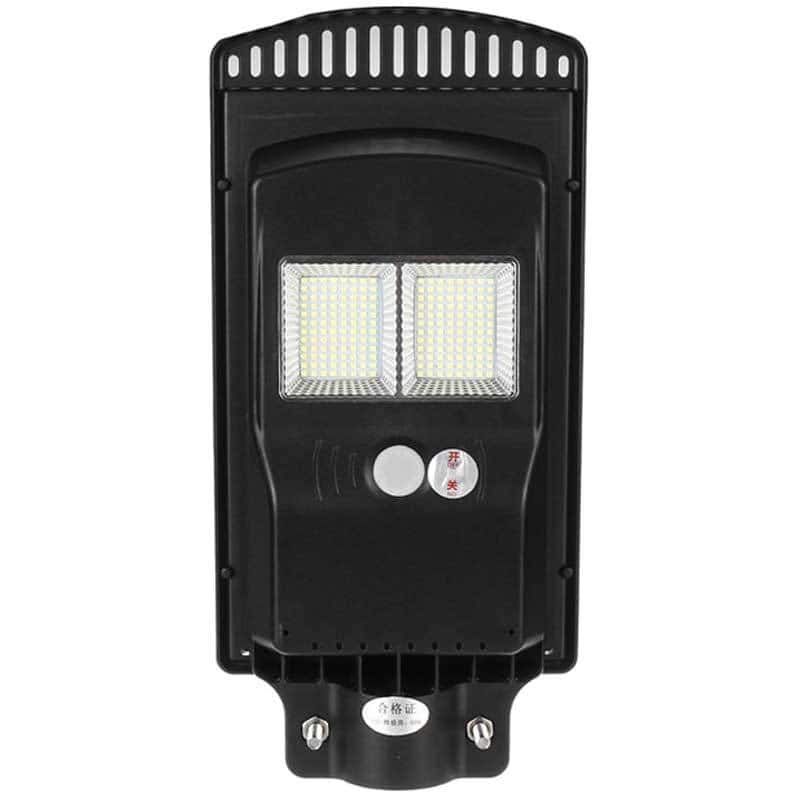 Gadelampe Med Solceller Dobbelt Blok 80 Watt