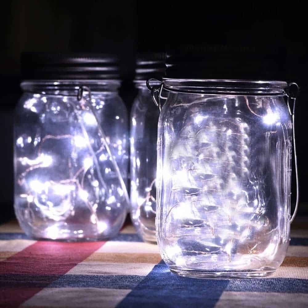 Solcelleglas 20 Led Hvid