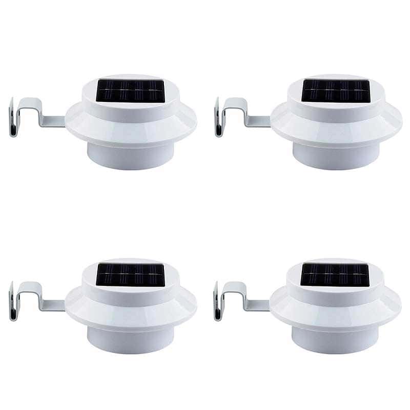Runde Solcellelamper Have Hvid (4Stk)