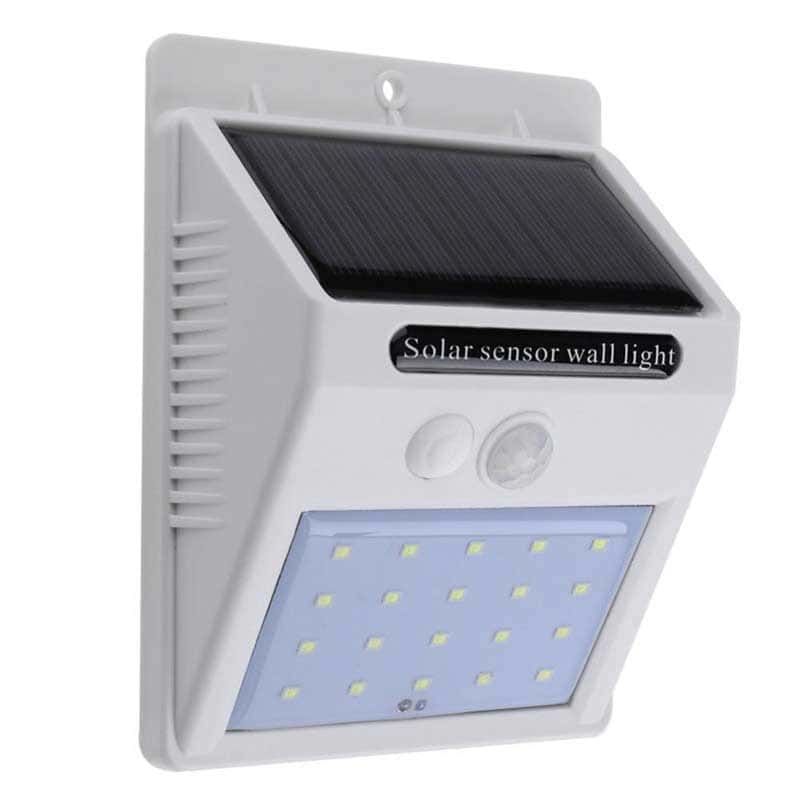 Solcelle Væglampe 40 Led Hvid