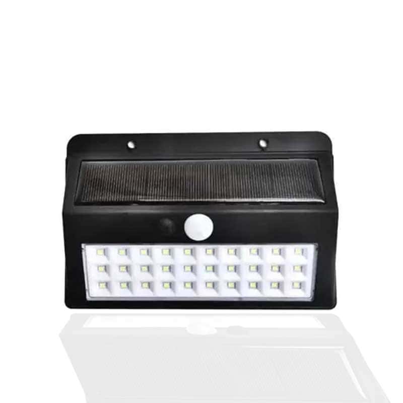 Solcelle Væglampe Have 30 Led Sort