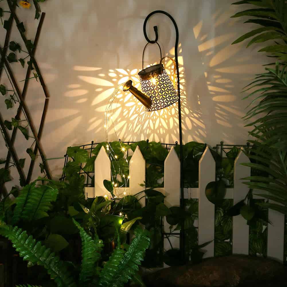 Solcellelampe - Vandkande Åbenarbejdet Smijern I Metal