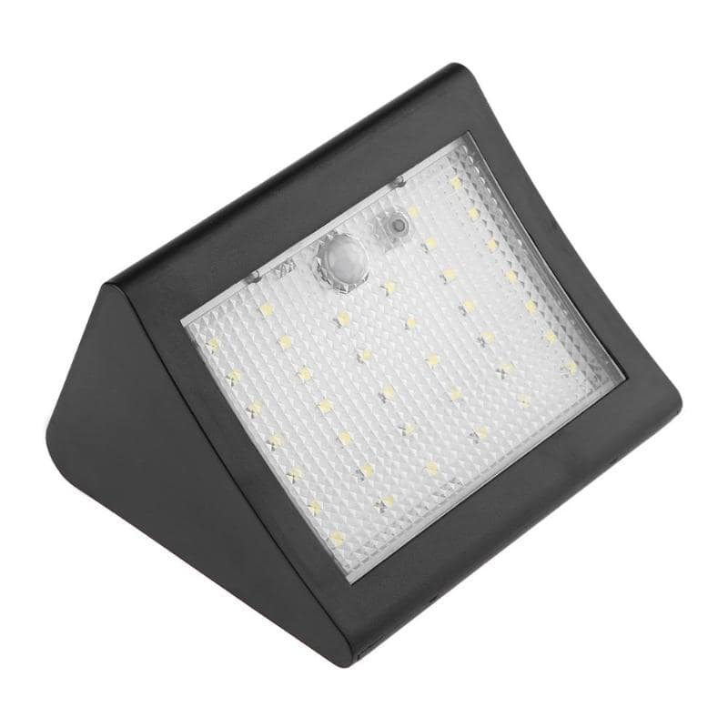 Solcelle Væglampe 38 Led Sort (Pir)