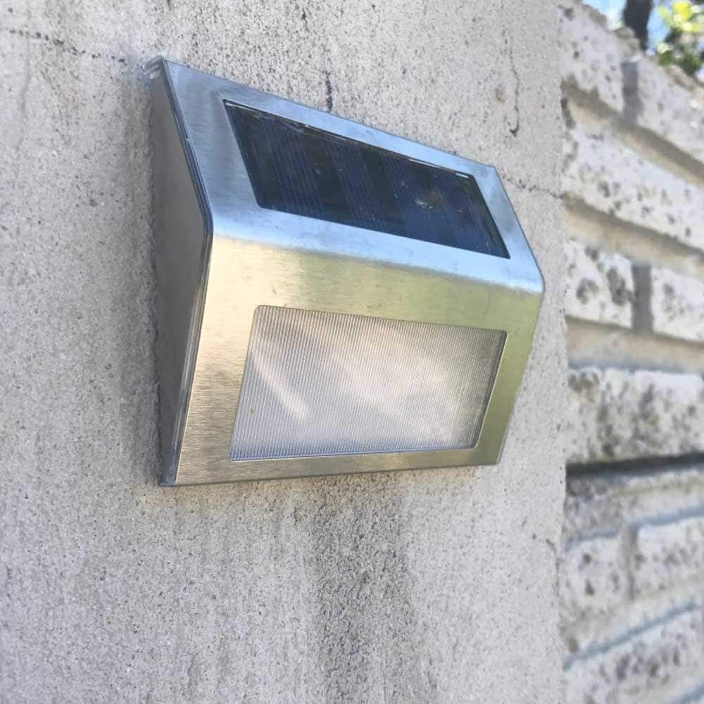 Solcelle Væglampe Rustfrit Stål Lampe