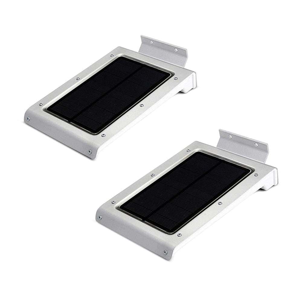 Solcelle Væglampe Dobbelt Aluminium Natlampe