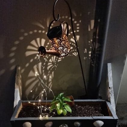 Solcellelampe - Vandkande Viftemotiv Dekorativ
