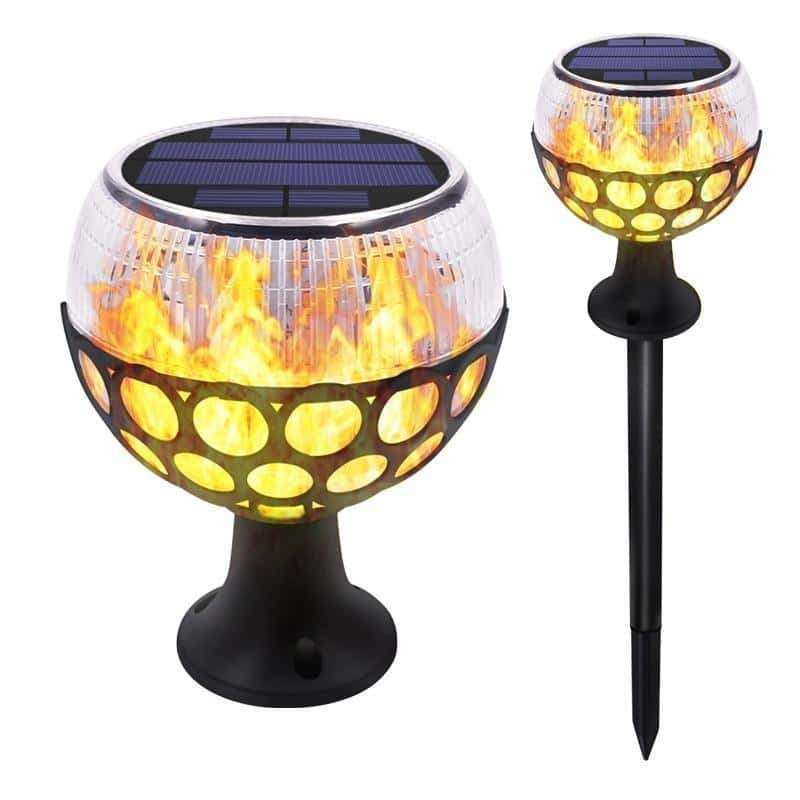 Solcelle Spyd Udendørs "Flamme Kugle 96 Led" (2I1)