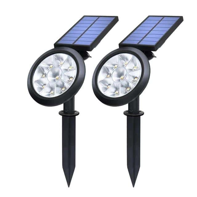 Solcelle Spyd Udendørs "Pæl Spot 2I1" (9Led)