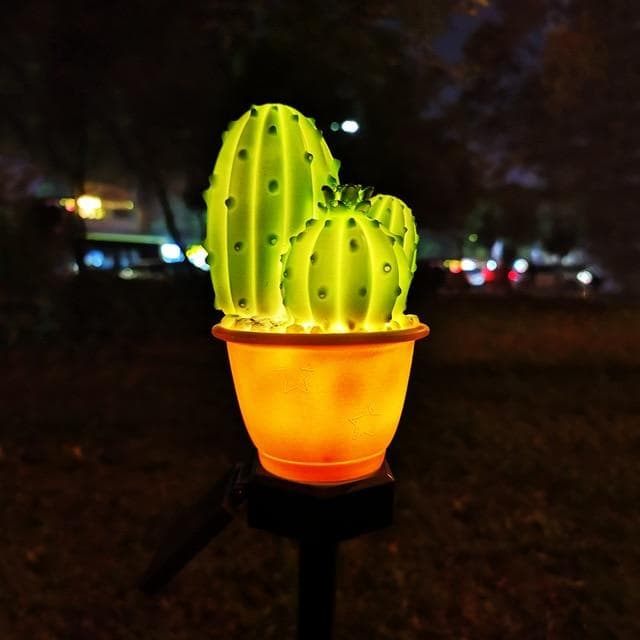 Dekorativ Solcellelampe Have "Lysende Kaktus"
