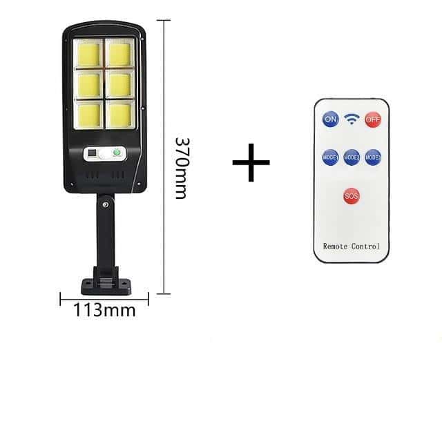 Solcelle Gadelamper Mini 120 Led Cob (Fjernbetjening)