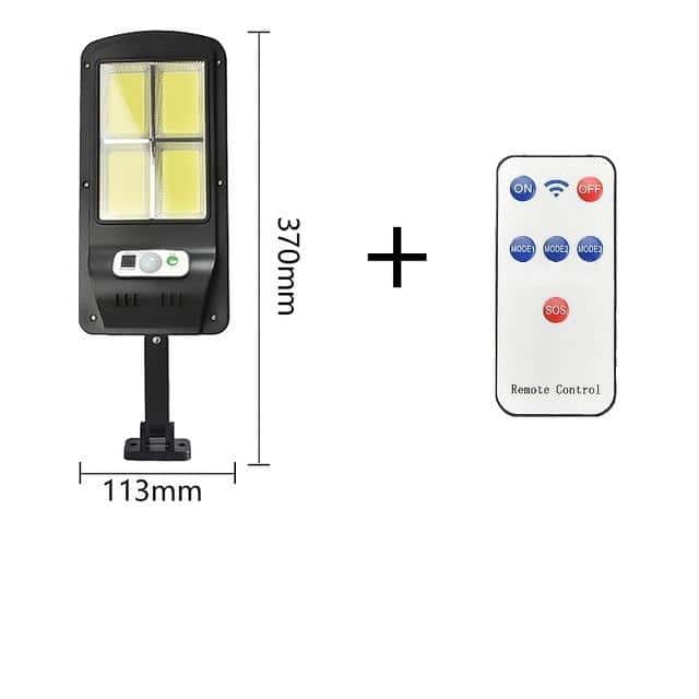 Solcelle Gadelamper Mini 128 Led Cob (Fjernbetjening)