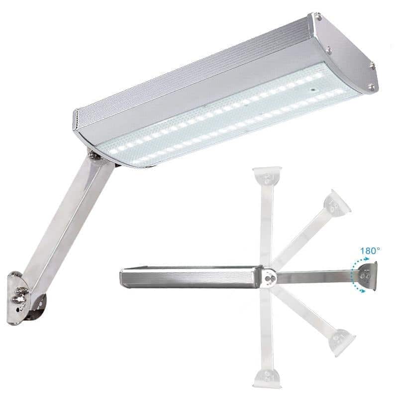 Solcelle Gadelamper Mini Væg 800 Lumens I Alu