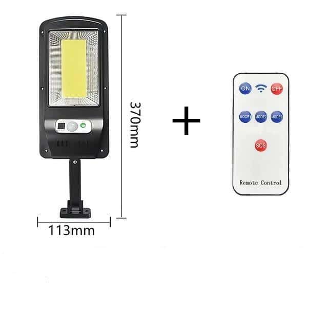 Solcelle Gadelamper Mini 100 Led Cob (Fjernbetjening)