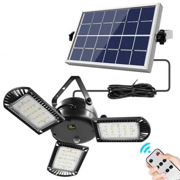 Solcellelamper Til Haven "Tredobbelt Modul 60 Led"