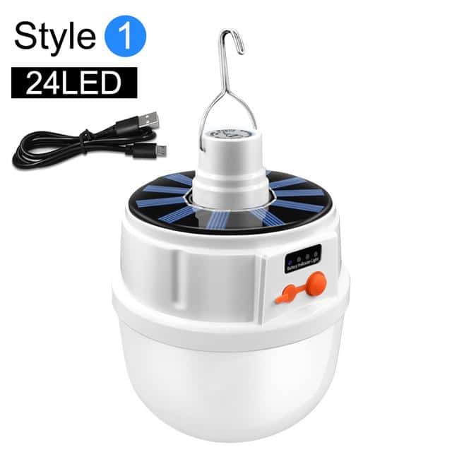 Solcelle Pære Dobbelt Opladning Camping (24/42 Led)
