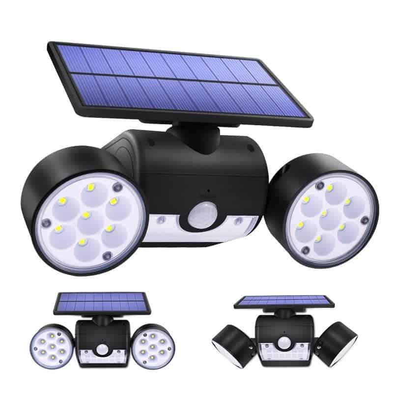 Led Solcellelamper Have Dobbelt Spot Med Detektor (30Led)