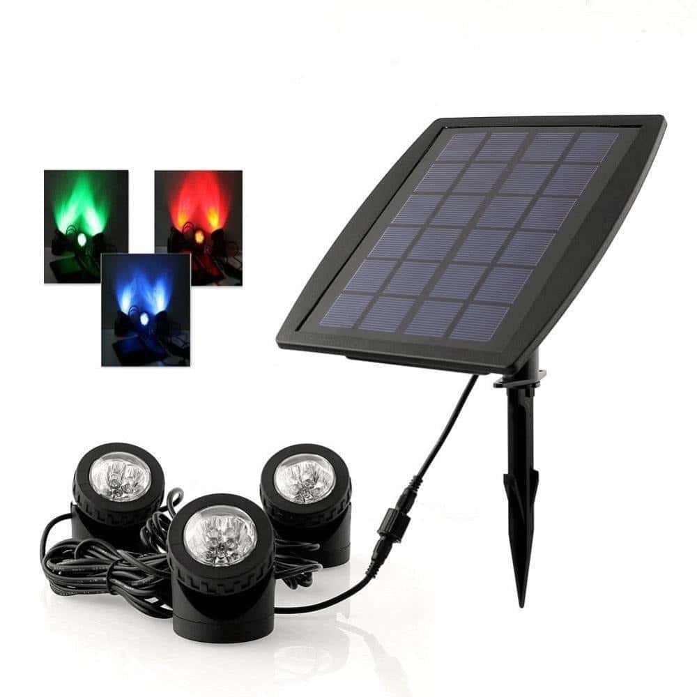 Solcellelampe Kraftig Have Lys Til Planter (3 Spot 18Led)
