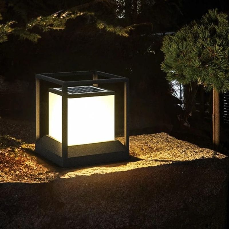 Solcellelamper Udendørs Design Kolonne Cube