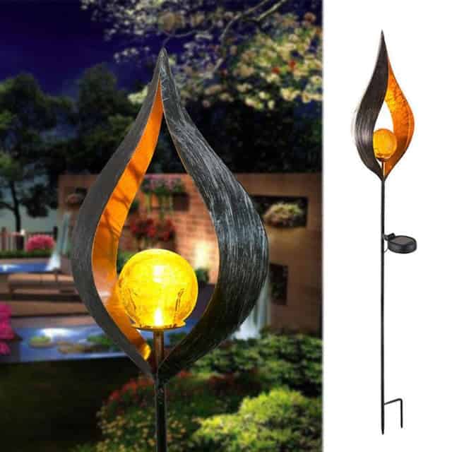 Solcellelamper På Spyd Have "Ildbold"