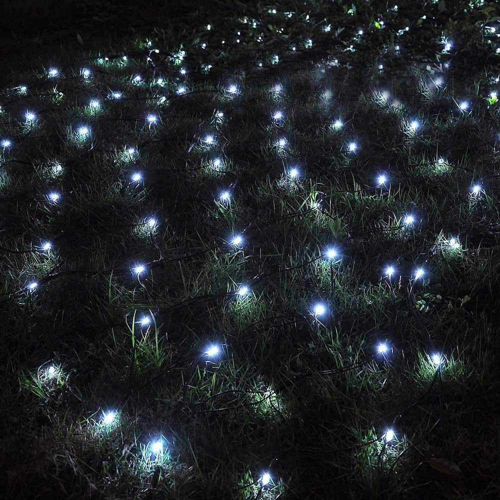 Solcelle Lyskæde Hvid Netlys 200 Led