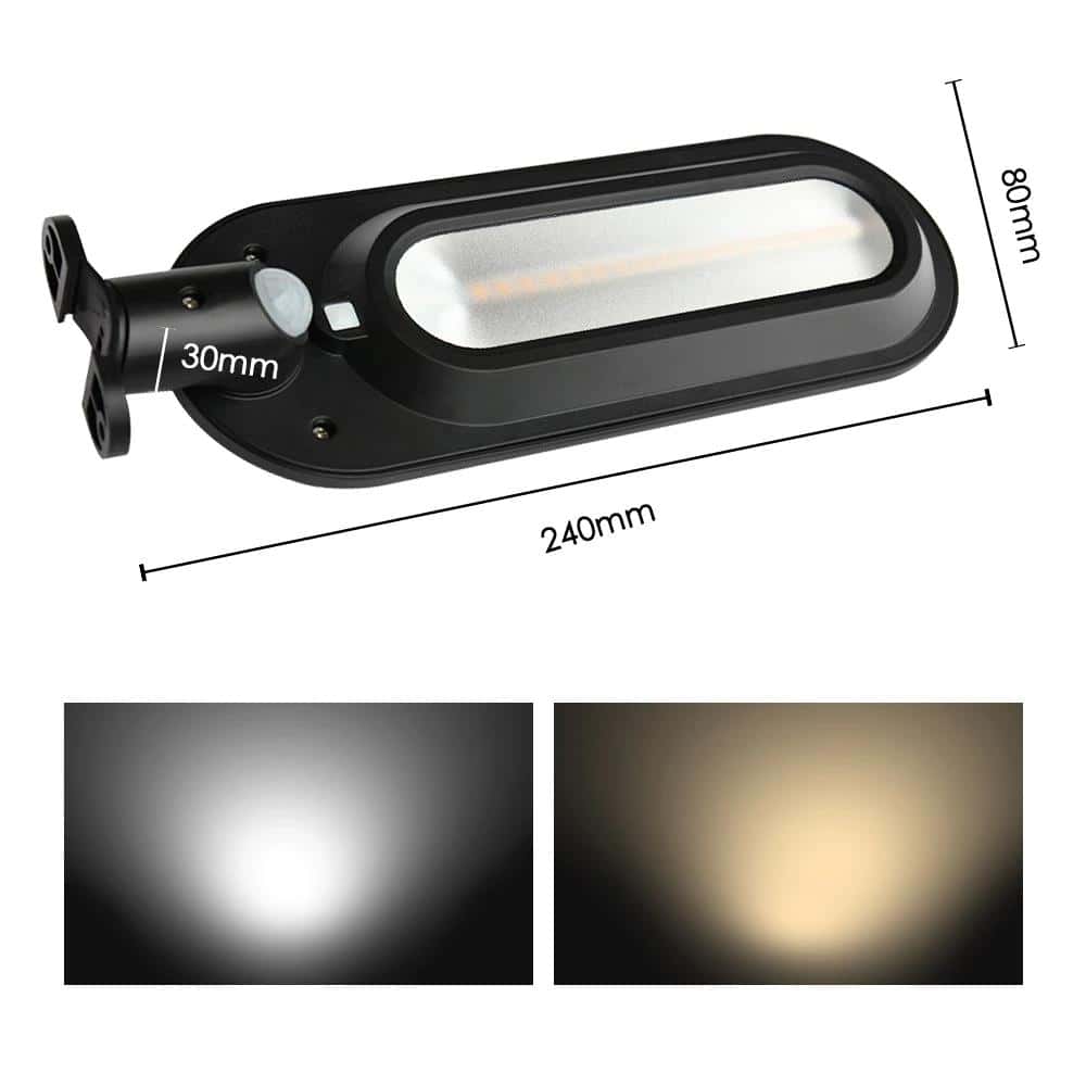 Solcelle Gadelamper Sort Oval 600 Lumens