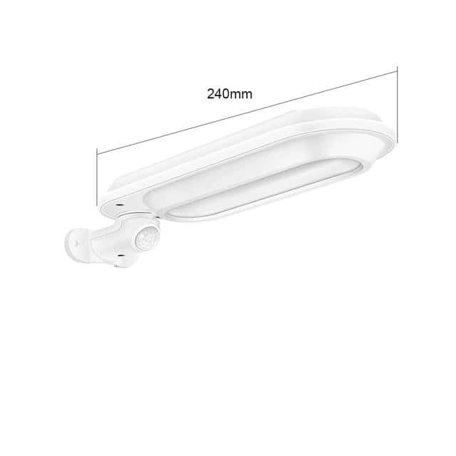 Solcelle Gadelamper Hvid Oval 600 Lumens