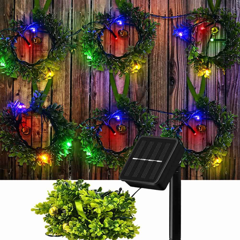 Solcelle Lyskæde Julekrans