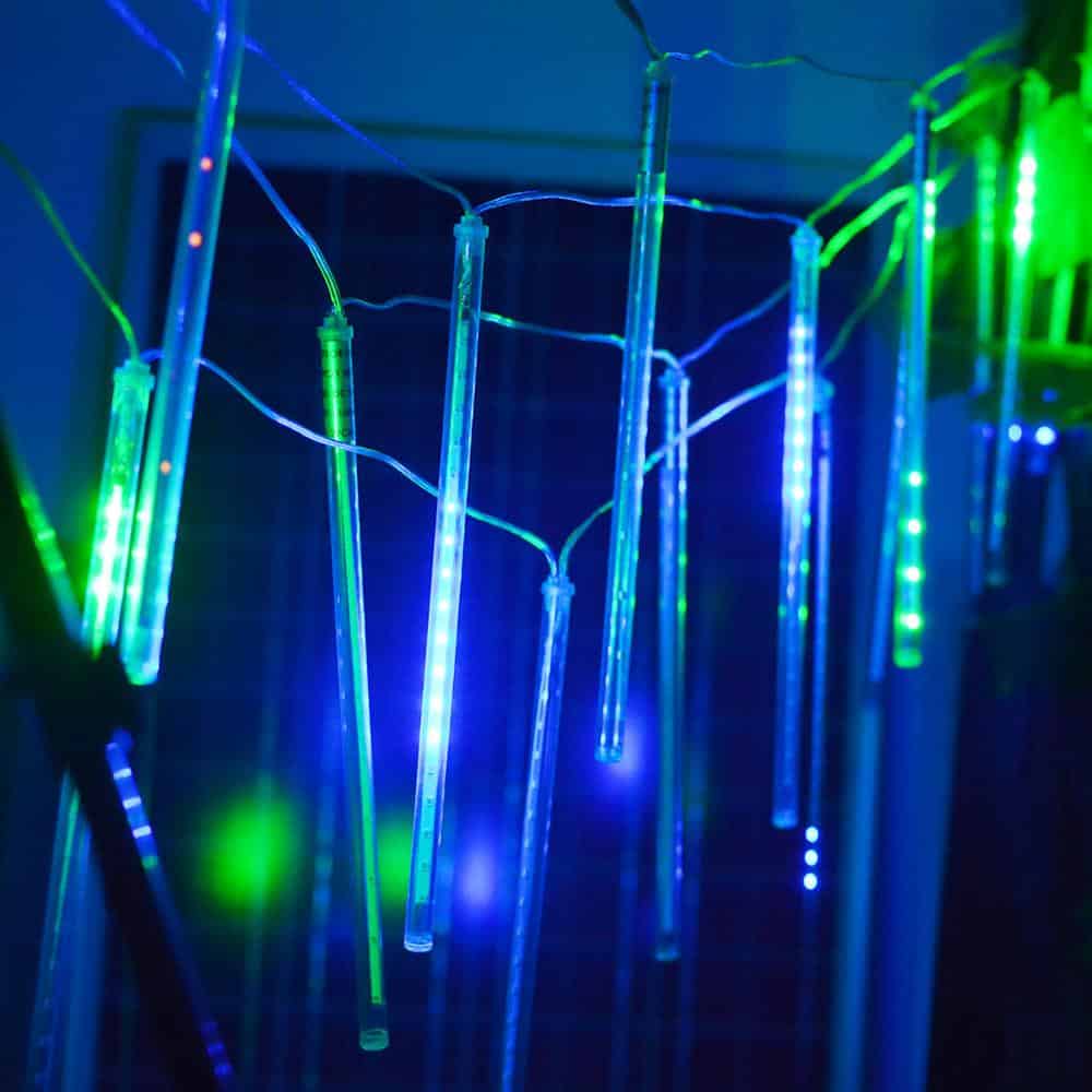 Led Lyskæde Med Solcelle 10 Grøn Tube