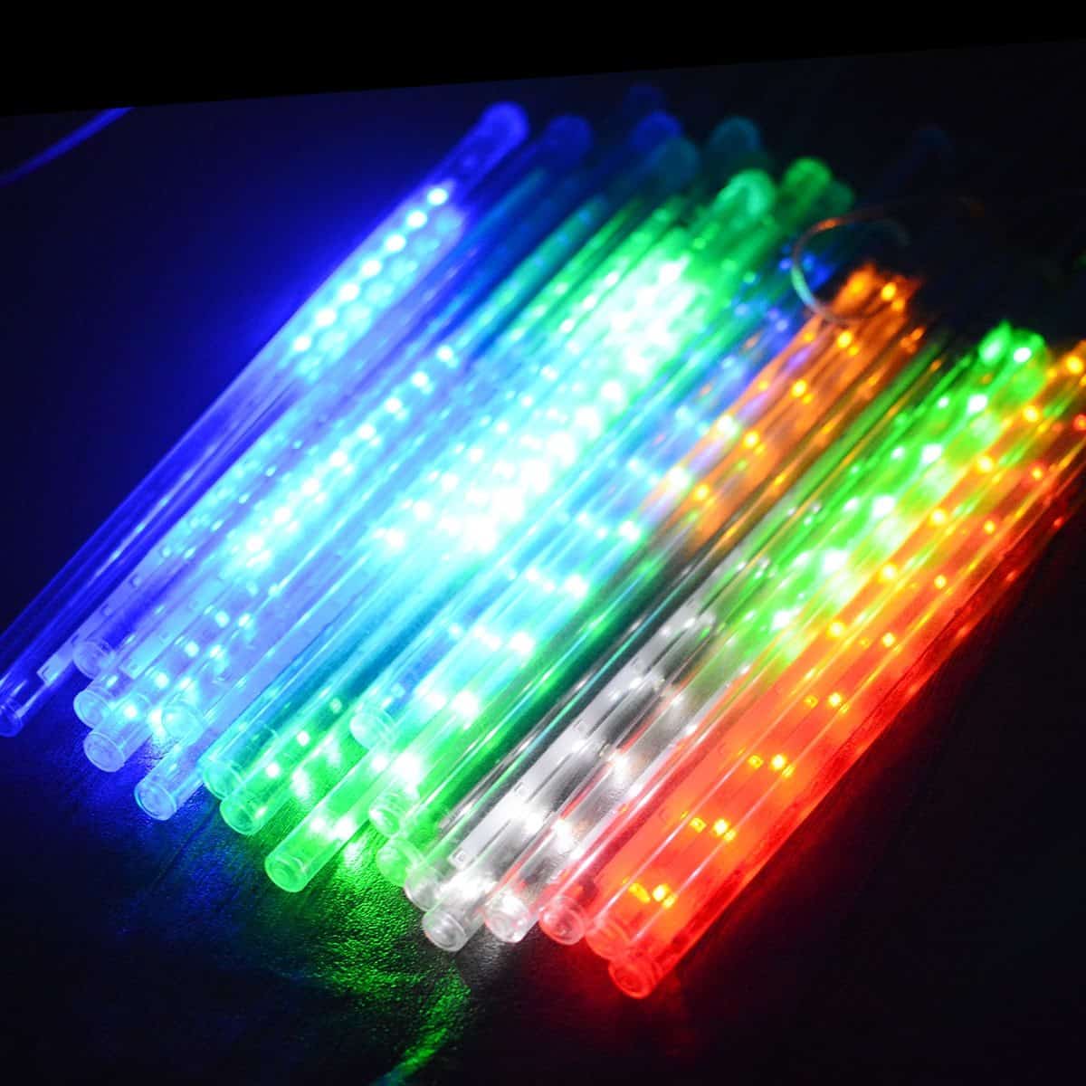 Led Lyskæde Med Solcelle 10 Multifarvet Led Tube