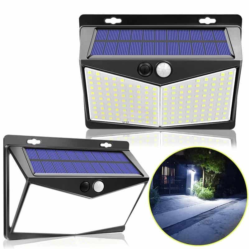 Solcelle Væglampe 208 Led Med Detektor