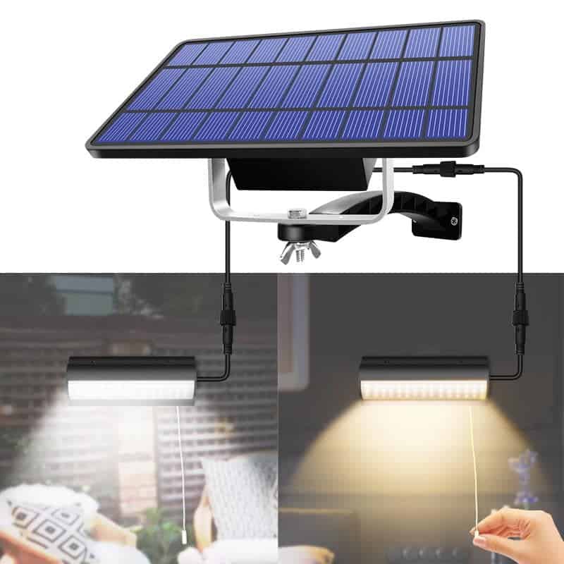 Solcellelamper Til Væg Have Dobbelt 30 Led