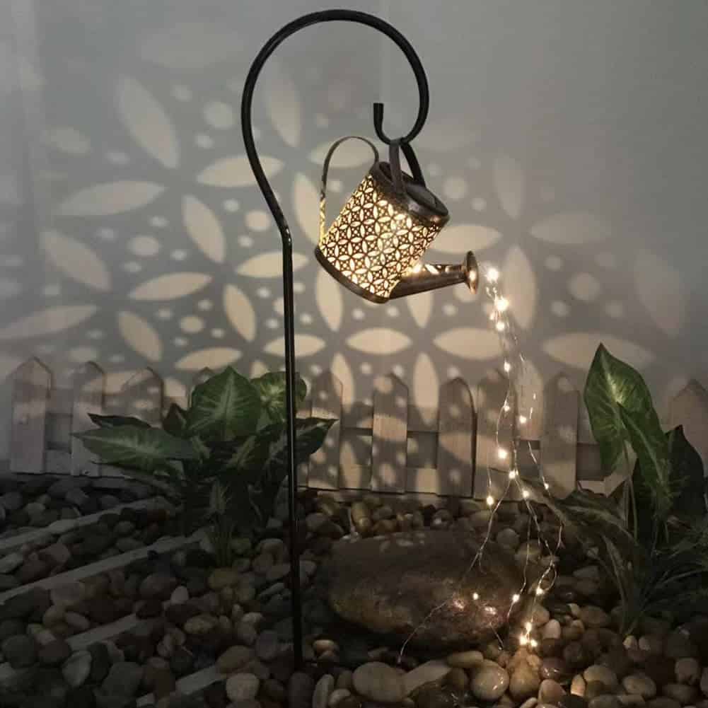 Solcellelampe - Vandkande Stjernemotiv Dekor