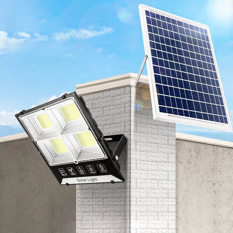 Solcelleprojektør Super Fire-Sidet Led 300 Watt (Fjernbetjening)