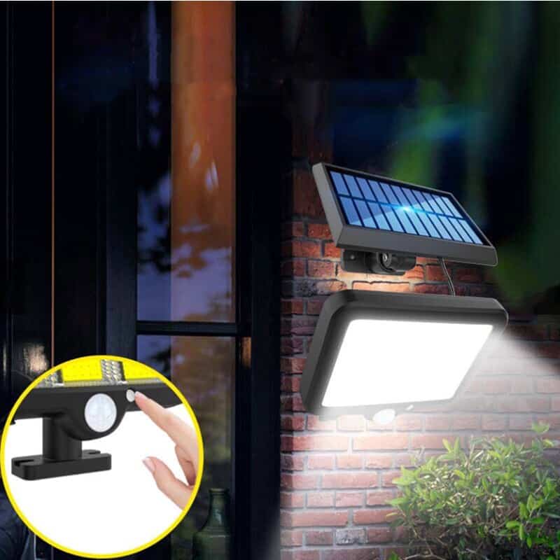 Solcelleprojektør Delt Lys Med 160 Led Cob (Fjernbetjening)