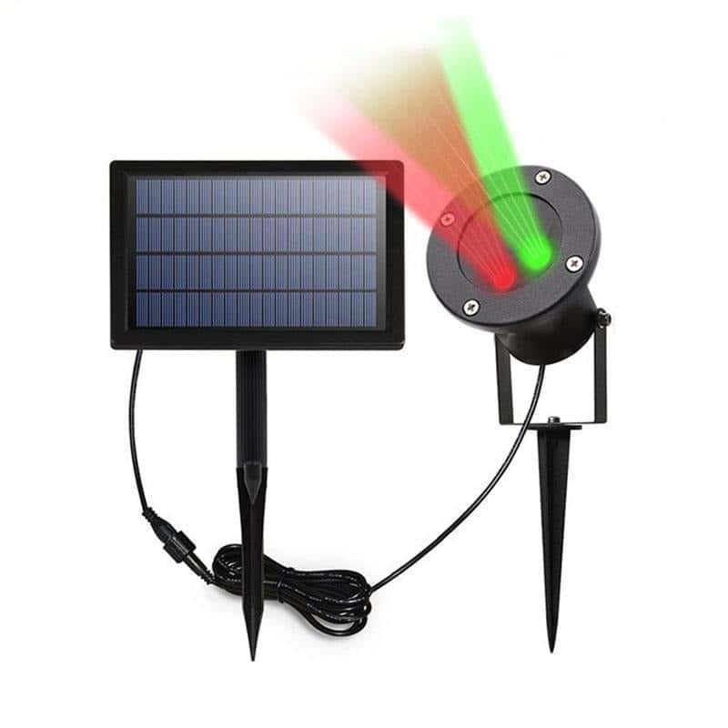 Laser Projektor Solcelle Stjerneblinkende (Rød/Grøn)