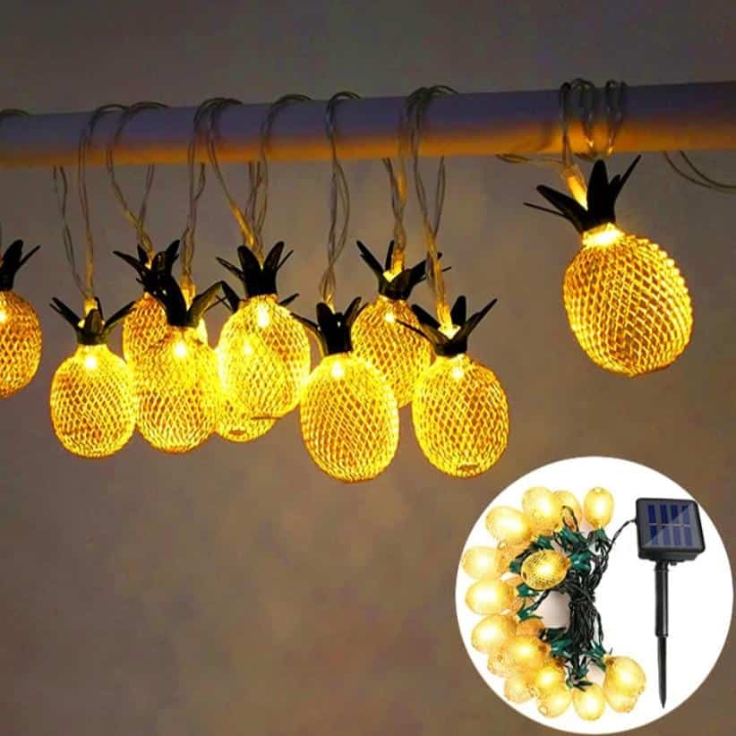 Solcelle Lyskæde 10 Lyse Ananas
