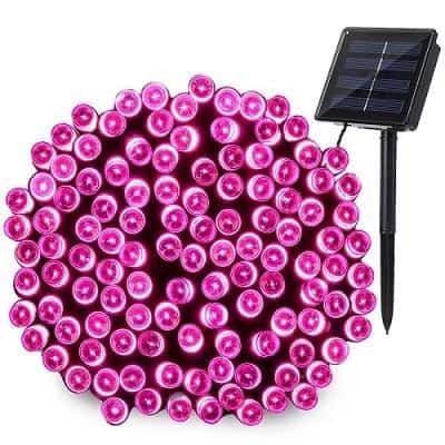 Udendørs Lyskæde Solcelle Pink Fe Lys
